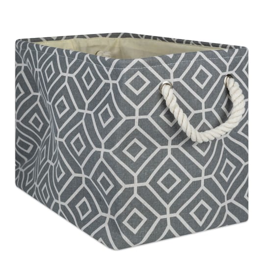 DII® Large Stained Glass Print Rectangular Bin in Gray | 18" x 12" x 15" | Michaels®
